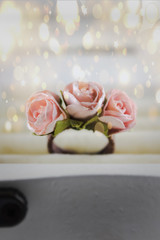 Rose ring , romantic background, wedding 