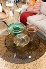 Three Glass Vase Centerpieces