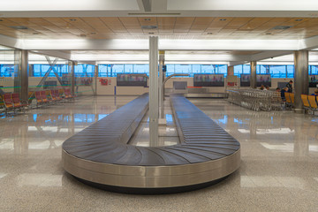 Empty baggage claim area in airport
