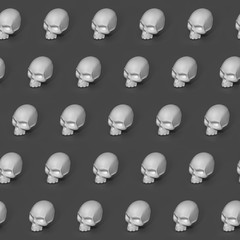 skull pattern halloween icon seamless
