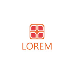 Fototapeta premium vector illustration abstract square icon logo simple design