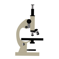 white microscope 2d vector illustration