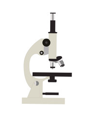 white microscope 2d vector illustration