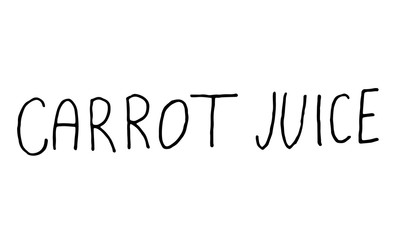 Carrot set black and white.Vegetable lettering and calligraphy phrase for invitation, greeting card, t-shirt, prints, social media, blogs and posters .Vector illustration.