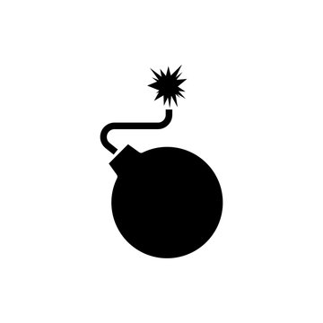 Bomb simple icon isolated on white