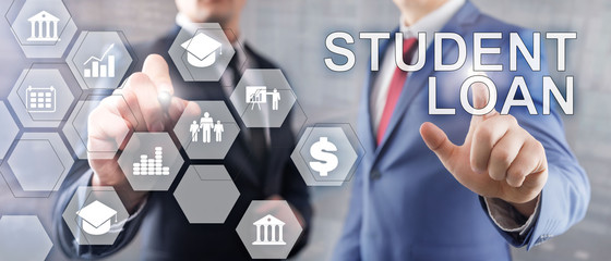 Education costs concept. Financial student background. Business