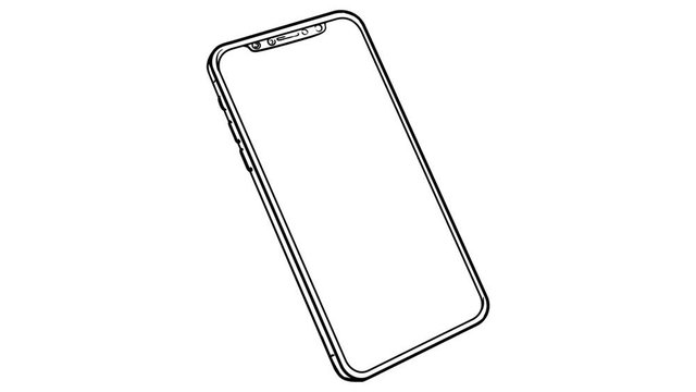 iPhone Xs whiteboard animation 4K footage