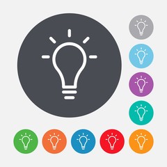 Light lamp sign icon