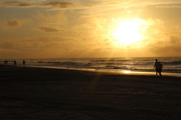  Enjoying the Sunrise on the beach