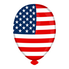 A balloon shaped flag of United States - Vector illustration