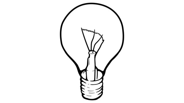 Light Bulb whiteboard animation 4K footage