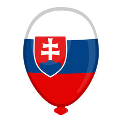 Fototapeta premium A balloon shaped flag of Slovakia - Vector illustration