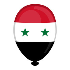 Fototapeta premium A balloon shaped flag of Syria - Vector illustration