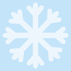 Vector cartoon snowflake illustration.
