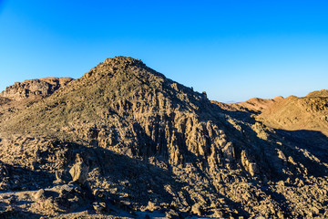 Mountains in arabian desert not far from the Hurghada city, Egypt