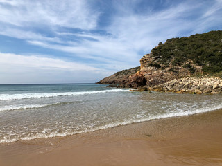 Küste, Klippen und Meer am Wanderweg „Rota Vicentina“ (Historischer Weg, Fischerweg) im Süden von Portugal  