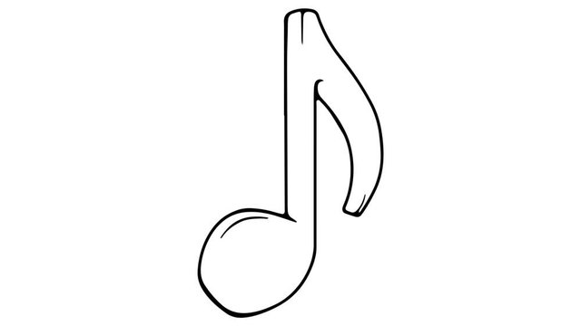 Musical Note whiteboard animation 4K footage