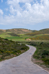 Naklejka na ściany i meble Wanderweg „Rota Vicentina“ (Historischer Weg, Fischerweg) im Süden von Portugal 