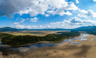 Lake Cerknica (Slovene: Cerknisko Jezero, Cerkniško jezero ) is an intermittent lake on Cerknica Polje ( Cerknisko Polje ) an biggest karst phenomena in  Slovenia.