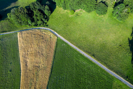 Feldweg von Oben - Luftbild