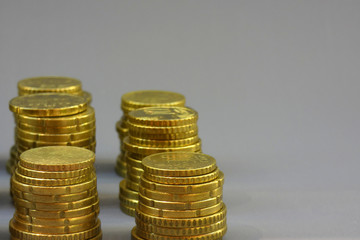 Coins Euro Copyspace stack makro