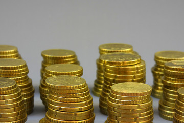 Coins Euro stack makro Money