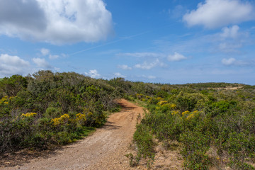 Landschaftan der „Rota Vicentina“ (Historischer Weg, Fischerweg) im Süden von Portugal 