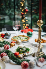 Christmas Family Dinner Table Concept
