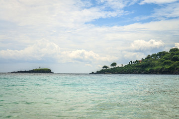 View from Tropical beach in Bali near Chandidasa