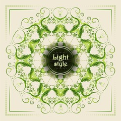 Floral mandala as background Vintage elements card