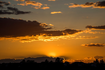 Sonnenuntergang über der Landschaft