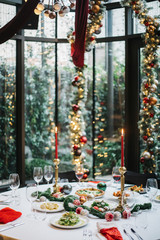 Christmas Family Dinner Table Concept