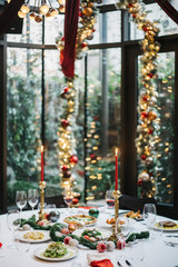 Christmas Family Dinner Table Concept