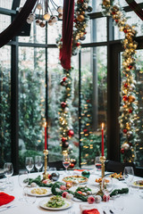 Christmas Family Dinner Table Concept