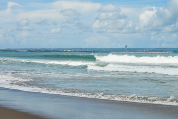 Petitenget Beach in Seminyak  at sunny day