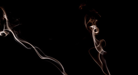 sepia smoke on black