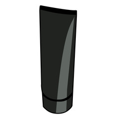 black cartoon tube. isolated vector illustration