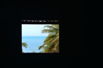sea ​​view through the window