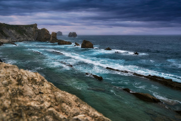 Beach of La Arnía on Cantabria