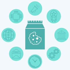 Cookie vector icon sign symbol