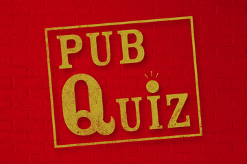 Obraz premium PUB QUIZ のサイン