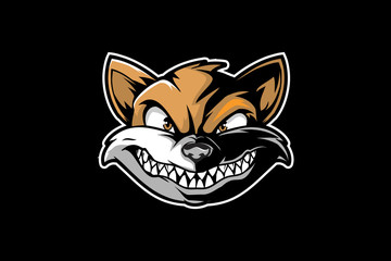 weasel cartoon head vector