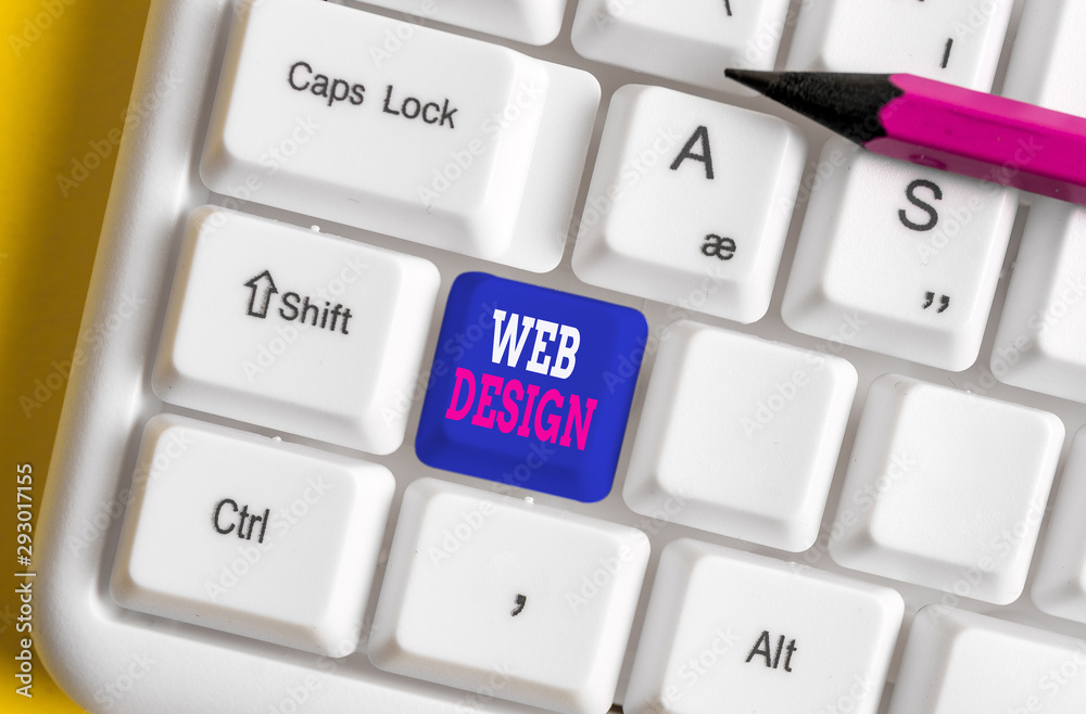 Fototapete text sign showing web design. business photo text who is responsible of production and maintenance o