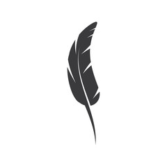 Feather pen write sign logo template app