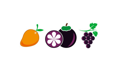 fruits fresh juicy vector logo