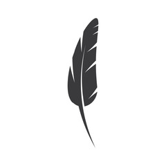 Feather pen write sign logo template app