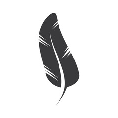 Feather pen write sign logo template app