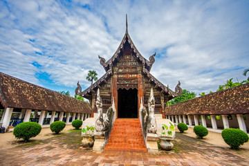 Wat Ton Kain, Old temple made from wood know as landmark of city located in Chiang Mai Thailand.