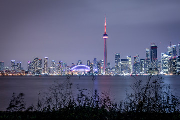 Toronto Skyline at Night (Blue)