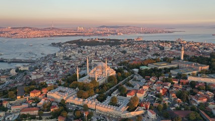 pranoramic aerial view of istanbul